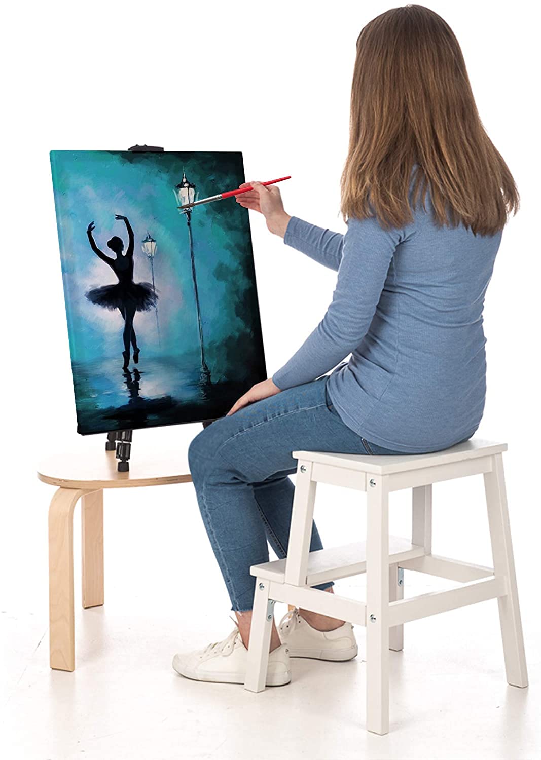 Caballete telescópico ajustable con bolsa de transporte, trípode plegable profesional para pintura y exhibición de arte, portátil y ligero