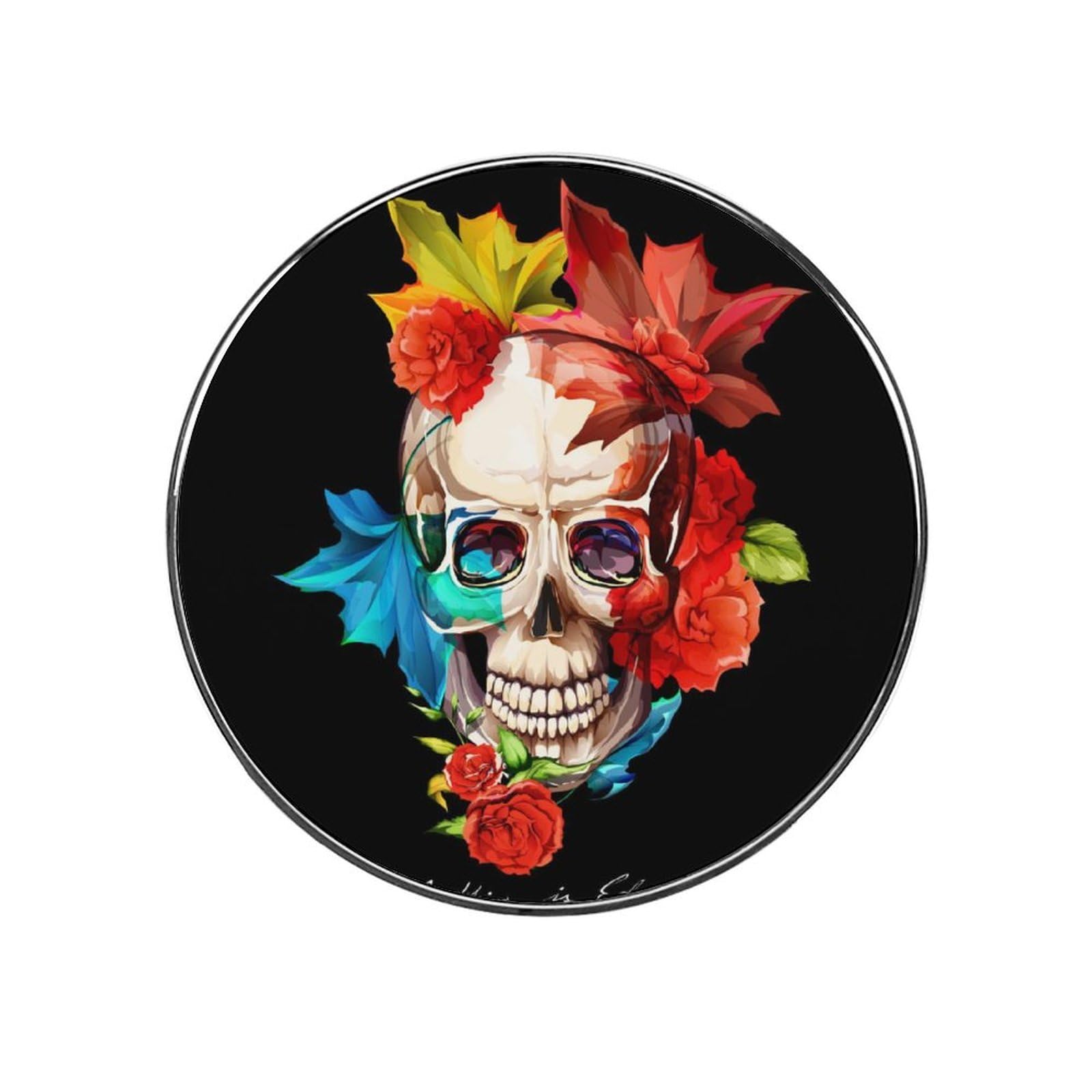 Flowers Skull Magnets For Fridge Kitchen Decoration For Refrigerators Whiteboards