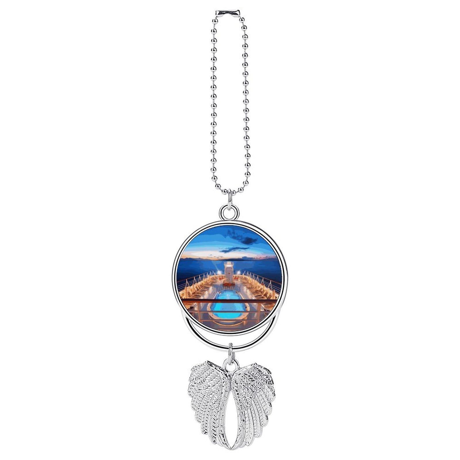Pool Party Cruise Ship Car Pendant Hanging Swing Auto Rear View Mirror Hanging Car Rear View Mirror Charm Truck Hanger Ornament Charm for Car Rear View Mirrors Accessories