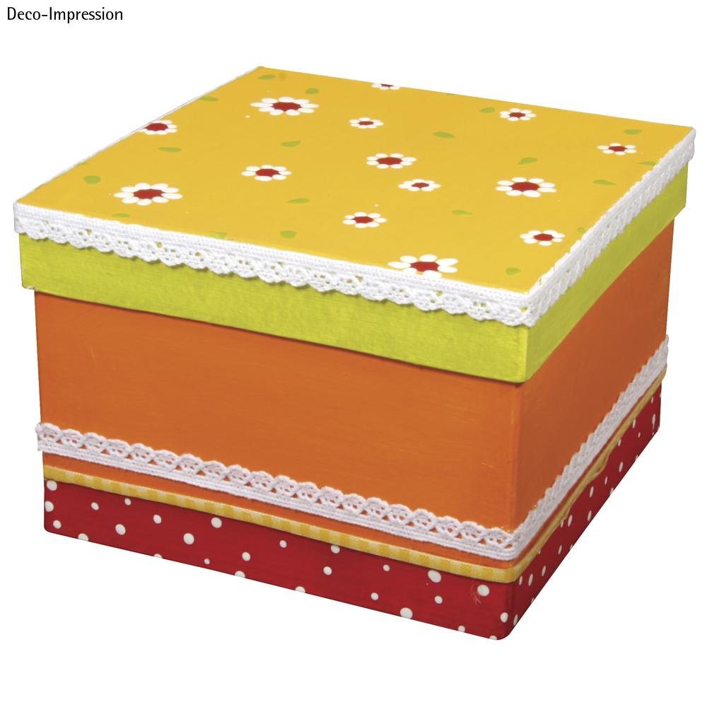 PAPIER-MACHE STORAGE CONTAINER】