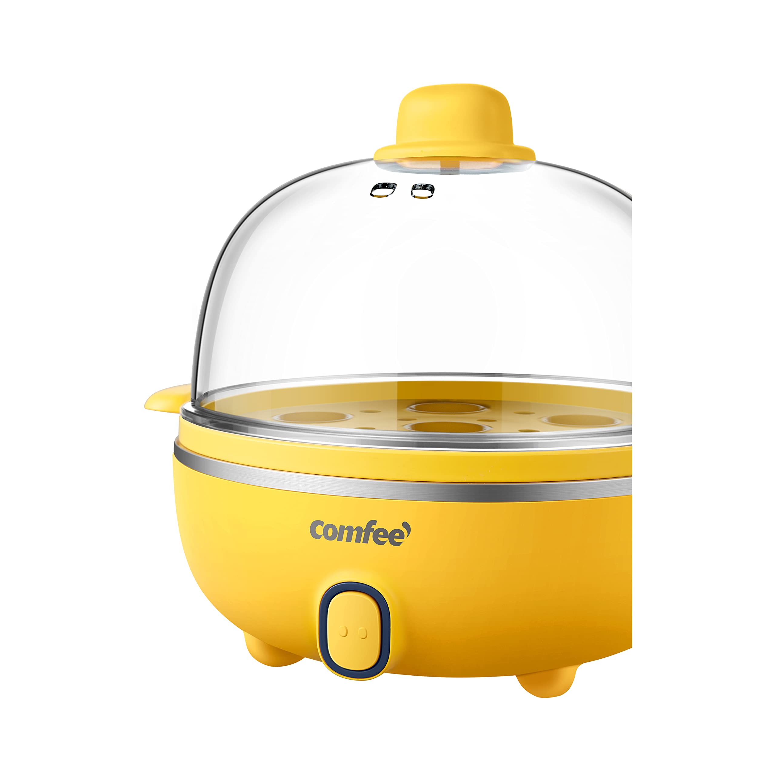 Comfee' Cuecehuevos MZ-ZG16E101A2, 7 huevos, capacidad 0,3 l, amarillo