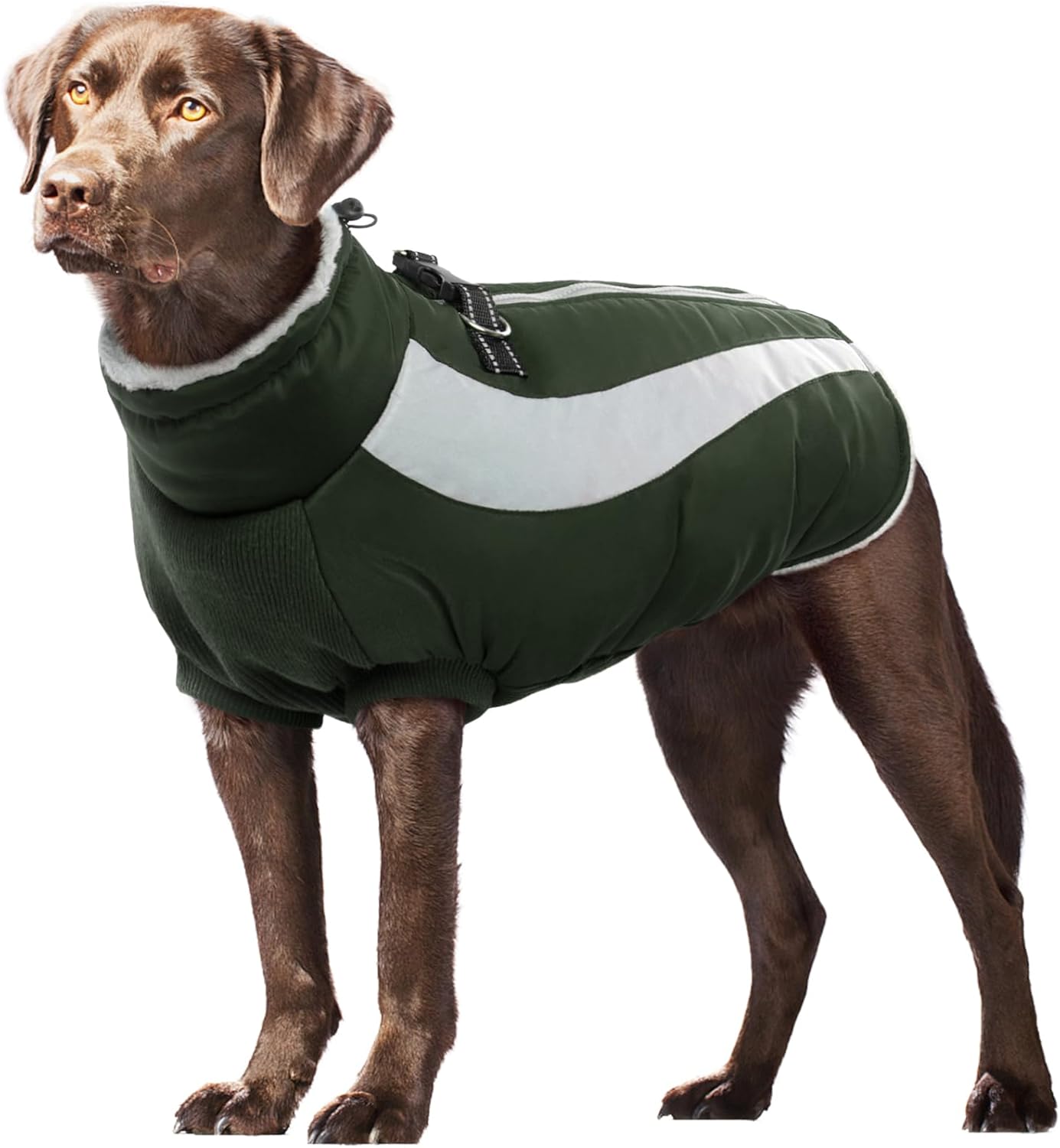 FUAMEY Dog Coat,Dog Jacket with Harness Dog Cold Weather