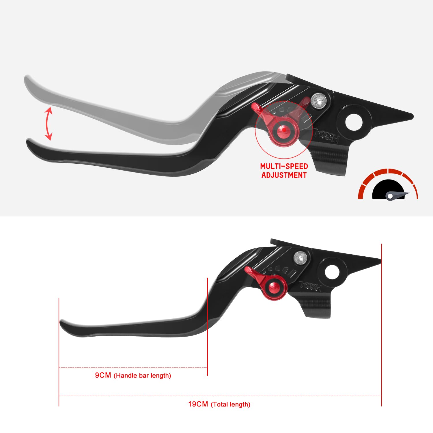 MFGZD CNC Moto Levier D'embrayage De Frein Court Réglable Pour S1000RR S1 000RR (w and w/o CC) 2015-2020 / S1000R S 1000R (w and w/o CC) 2014-2020