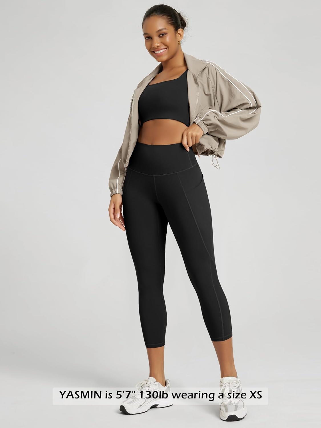 ODODOS Women's High Waisted Yoga Leggings with Pockets, Tummy Control Non See Through Workout Athletic Running Yoga Pants - Image 4