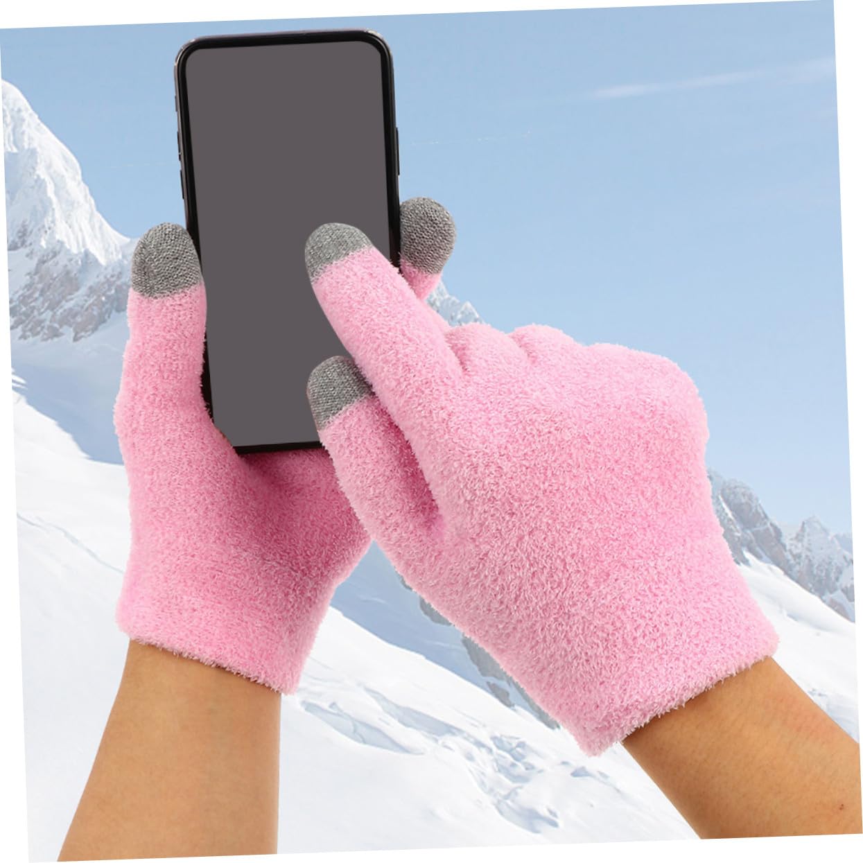 NOLITOY 2 pares Térmicos Hidratantes y Calcetines de Gel Rosa Resistentes y Duraderos Táctiles para Manos Secas y Pies Cuidado Nocturno para Invierno Set para Spa y Protección Diaria