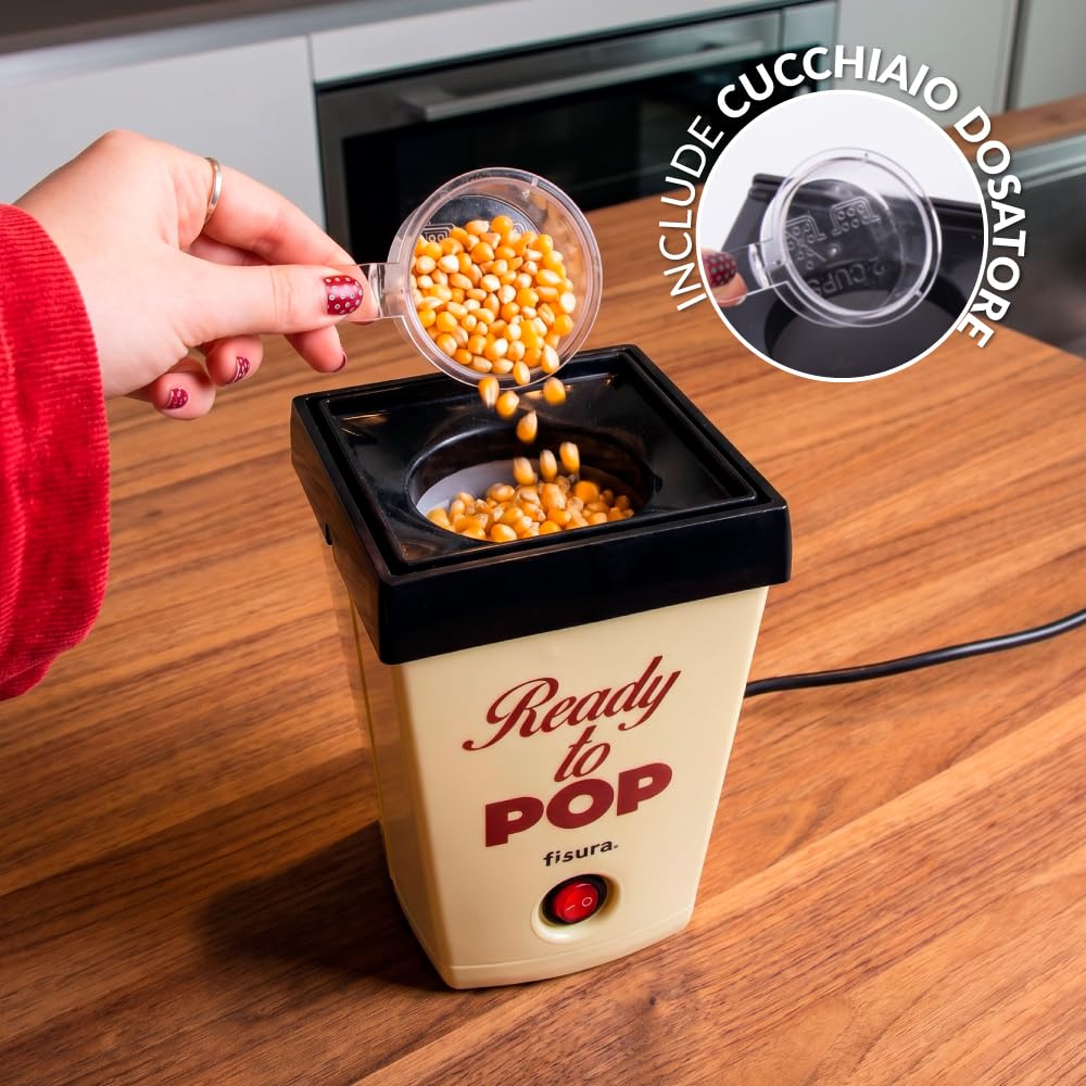 Fisura – Macchina per popcorn originale “Ready to pop”. Popcorn senza olio.