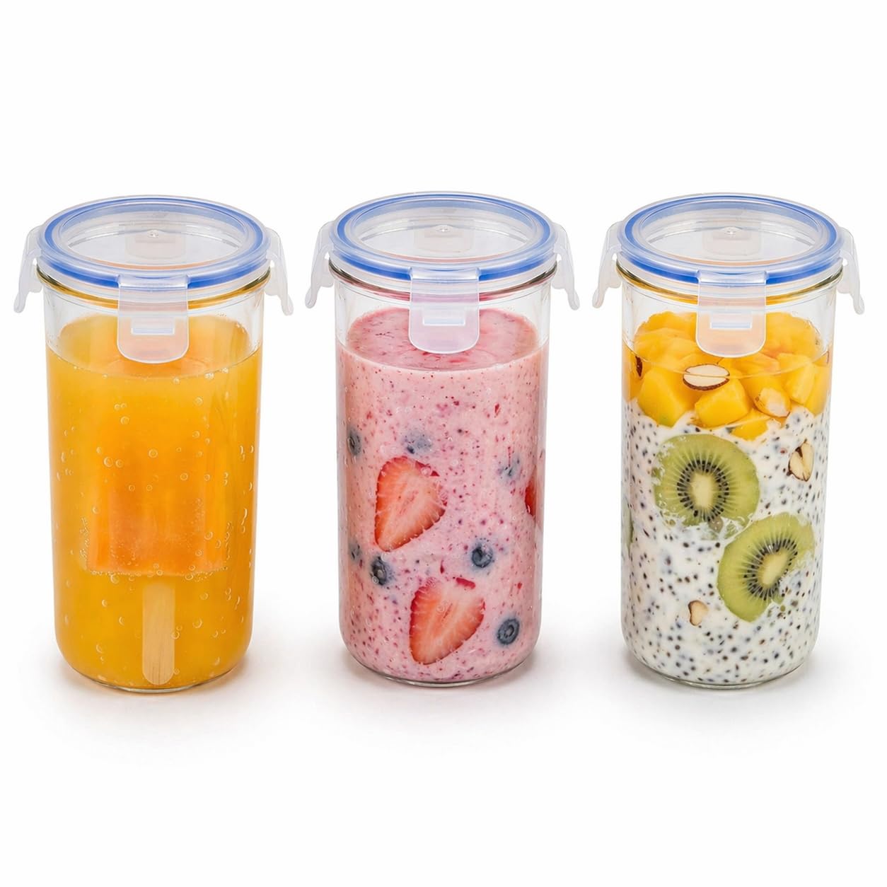 VRISTO 500 ml Leakproof Plastic Glass and Tumbler Set of 2 | Clip & Lock Lid | Unbreakable, BPA-Free, Travel-Friendly, Water Juice Milk Coffee Storage Cup | Multipurpose Drinkware (3, 500 ml)-image-49