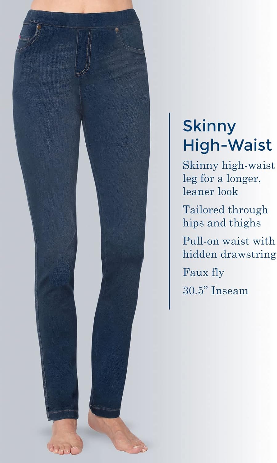 PajamaJeans Jeggings for Women - Womens High Waisted Jeans, Vintage, MD - Image 3