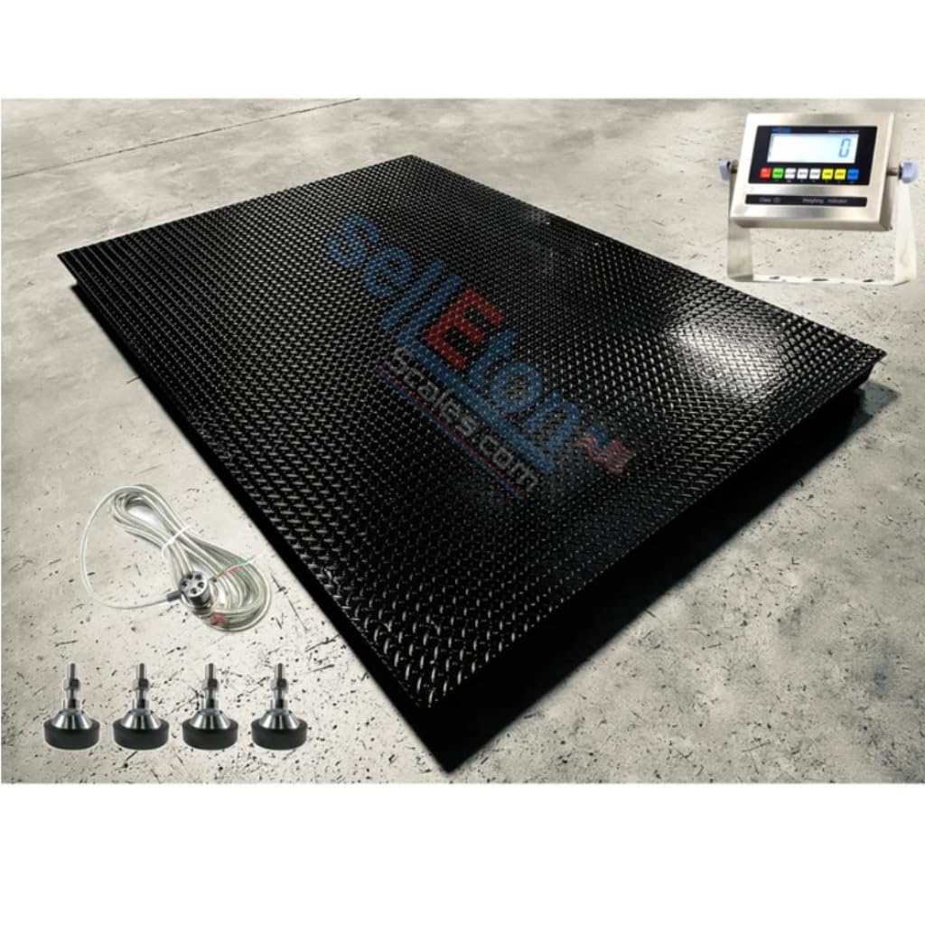 SellEton SL-700-5' x 8' (60" x 96") Industrial Heavy Duty Floor Scale & 7510-SS Display | 10,000 lbs x 1 lb