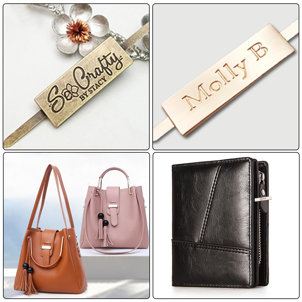 Etichette Metalliche Per Abbigliamento - 10 Pezzi Nero Fucile - Cucito Fai Da Te - Foto 10