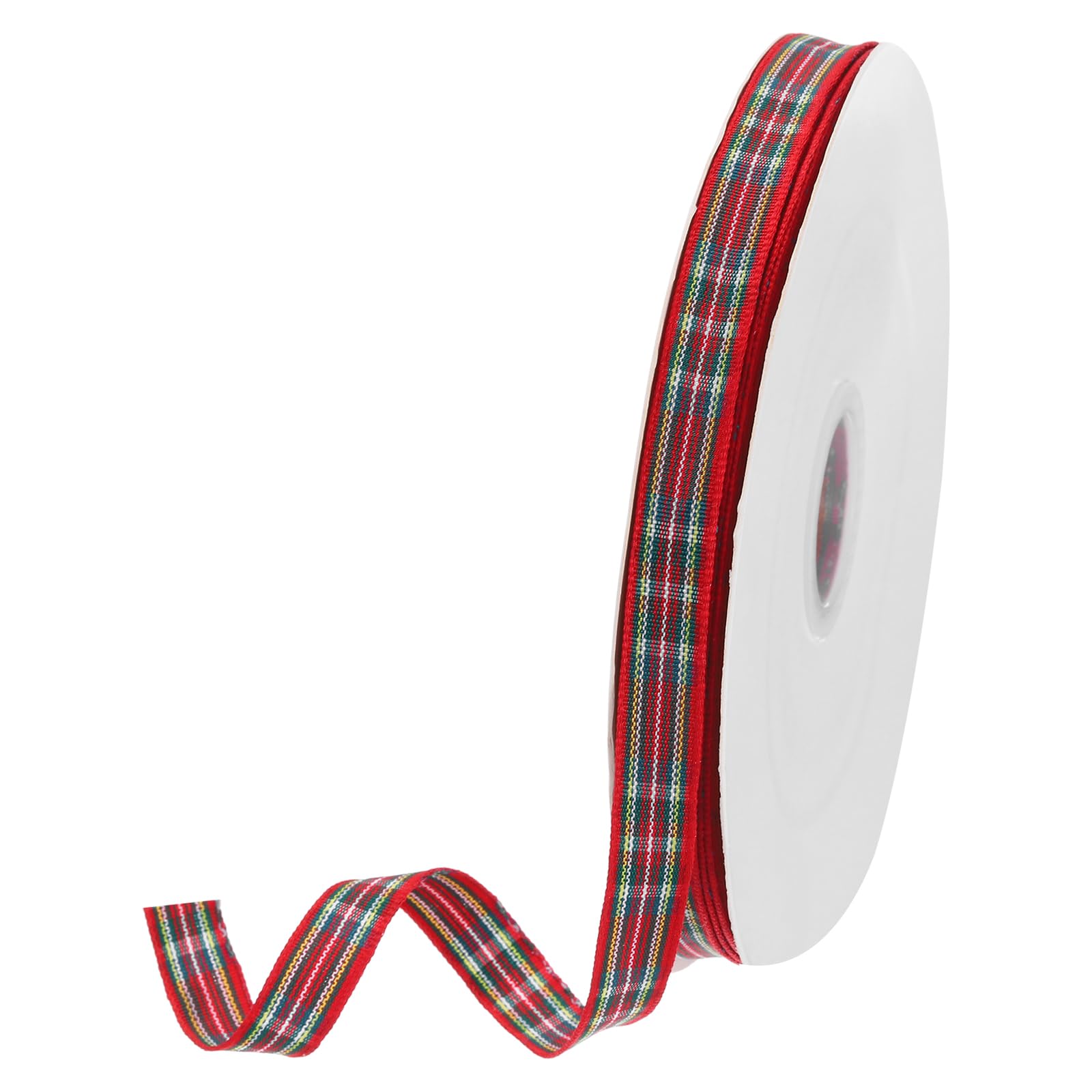 DMiotech 3/8 Inch 50 Yards Gingham Ribbon, Checkered Ribbon Plaid Ribbon for Gift Wrapping Decoration Art Craft DIY Red Blue and Green