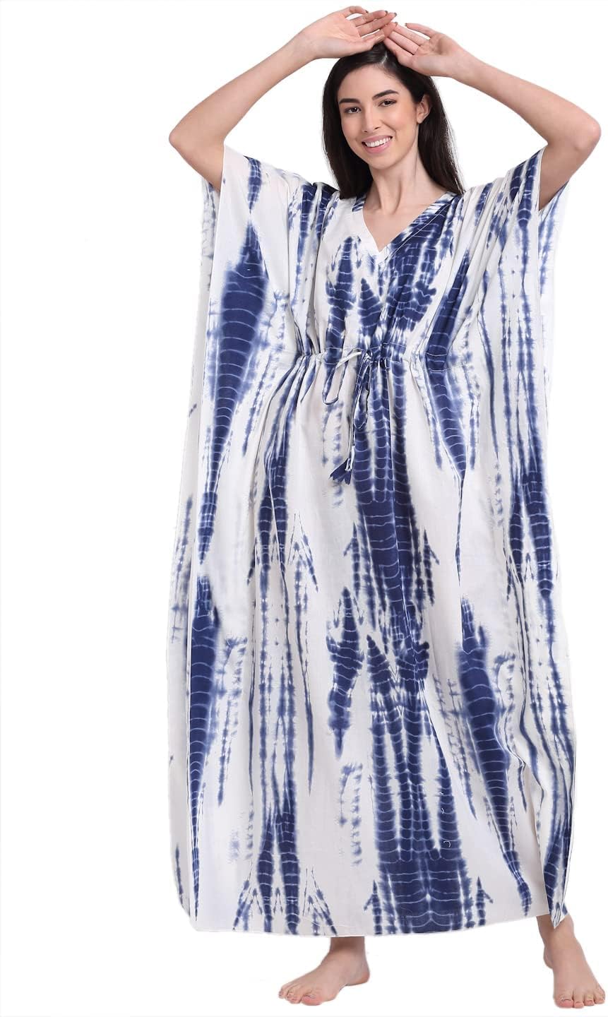 ClauraWomen Viscose Rayon Kaftan Night Dress