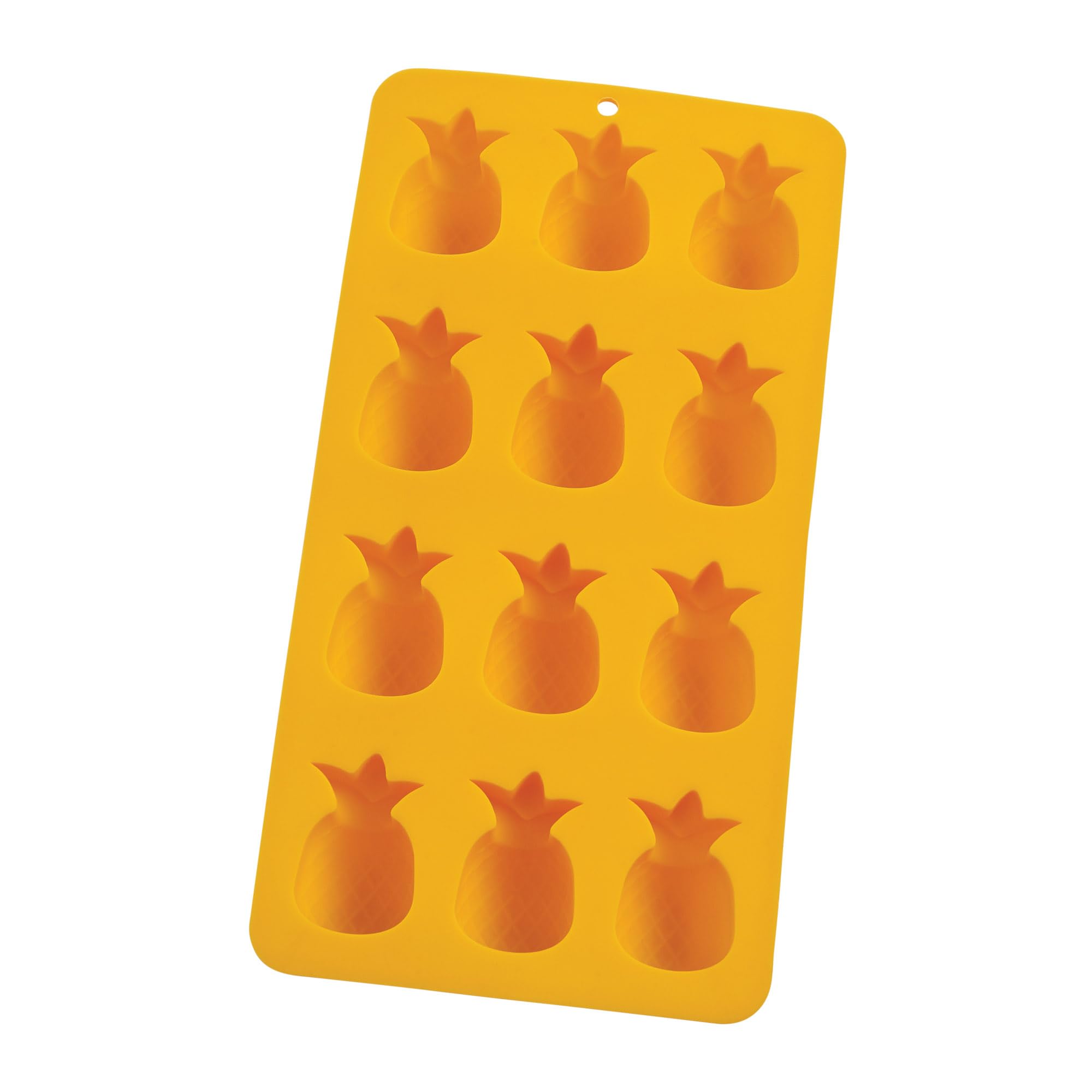HIC Kitchen Silicone Pineapples Ice Cube Tray, Non-Stick, Makes 12 Pineapples