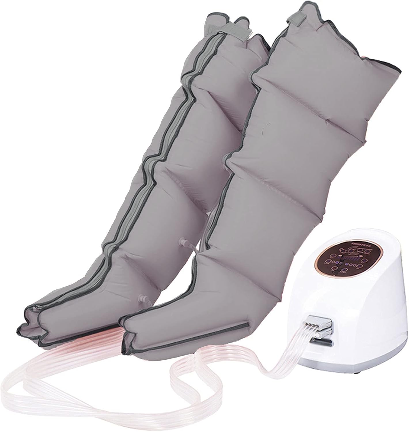 灰色の3モード調整可能な脚の空気圧縮マッサージャー 足と子羊のマッサージャーの療法腕の腰の空気の空気巻き包装緩和マッサージ ホーム オフィスの使用 サイズ C 高級