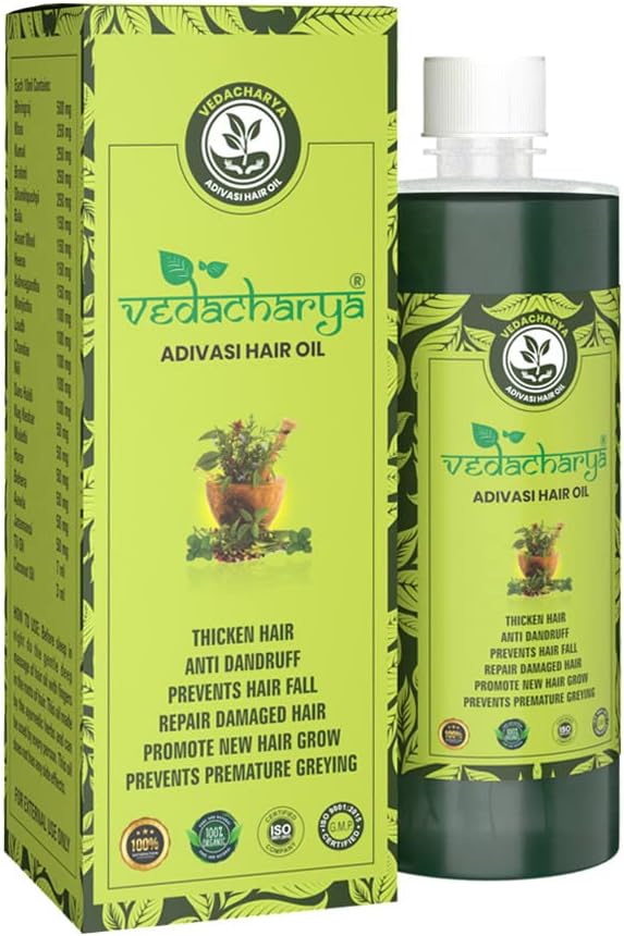 Adivasi Herbal Hair Oil for Hair Growth & Anti Hairfall Control | Helps Hair Thickening | Keeps scalp healthy | Treat Split-ends