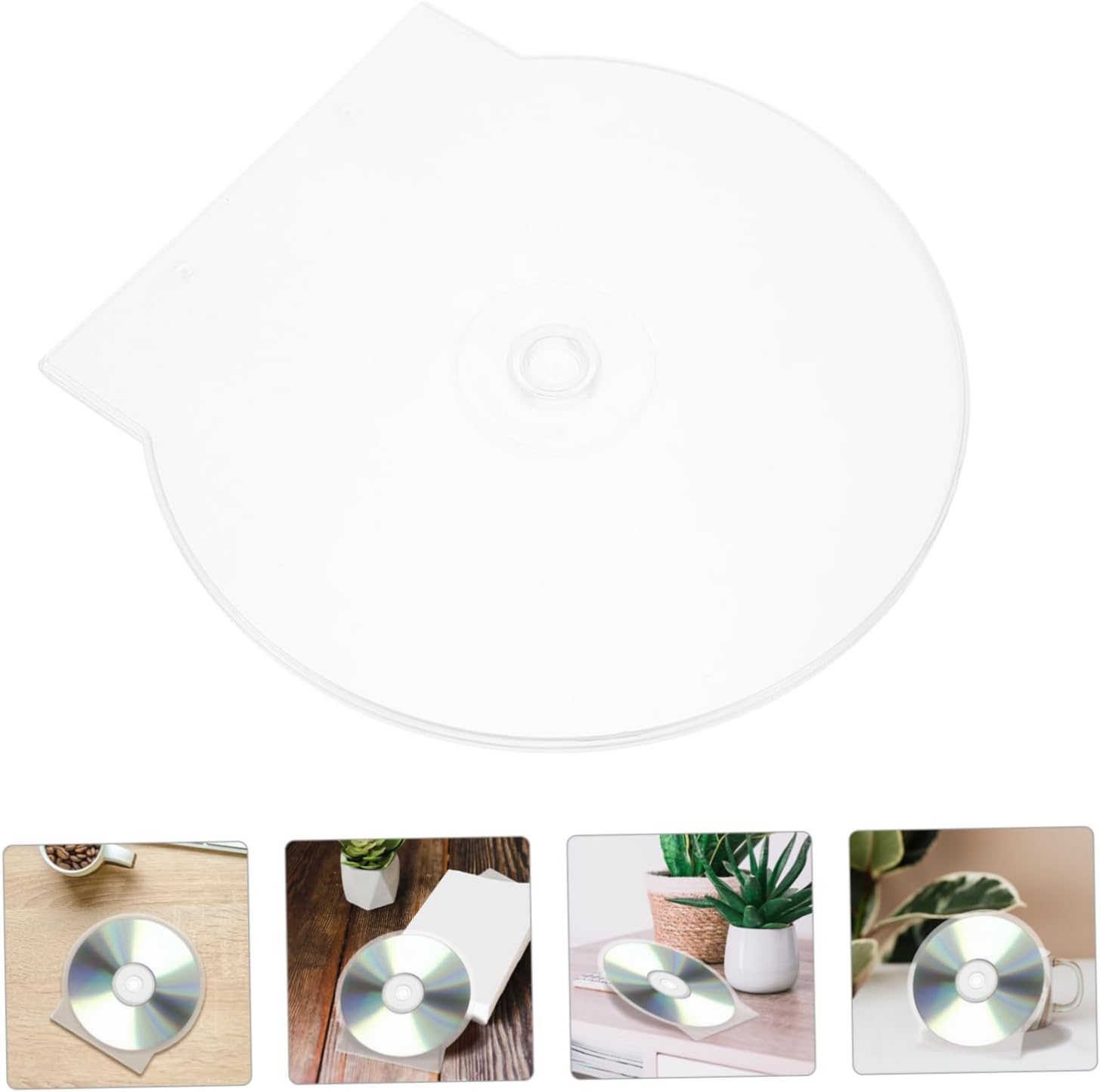 50Pcs Thickened CD Storage Case Semi Transparent Disc Holder Portable Organizer for DVDs and Enhanced Protection for Disc Collection Versatile Design for Home Office Use