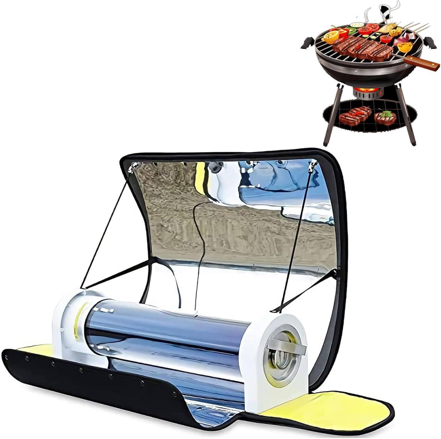 4,5-litrowy piecyk solarny, najszybszy piecyk kempingowy Sun Cooker, kompaktowa kuchenka kempingowa i sprzęt survivalowy, przenośny piekarnik zewnętrzny i grill kempingowy zasilany