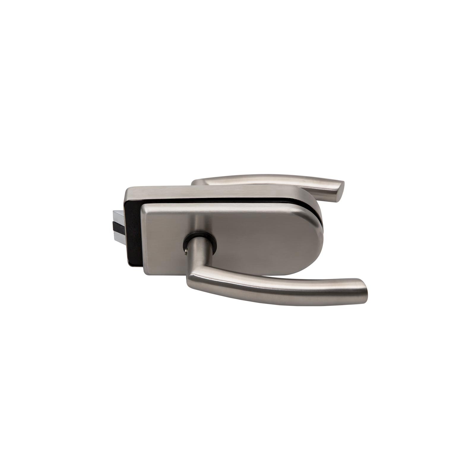 inova Glastür 834x1972x8mm Klar-Glas DIN Links Komplettset mit Beschlag Studio „04“ Echtglas Drehtür