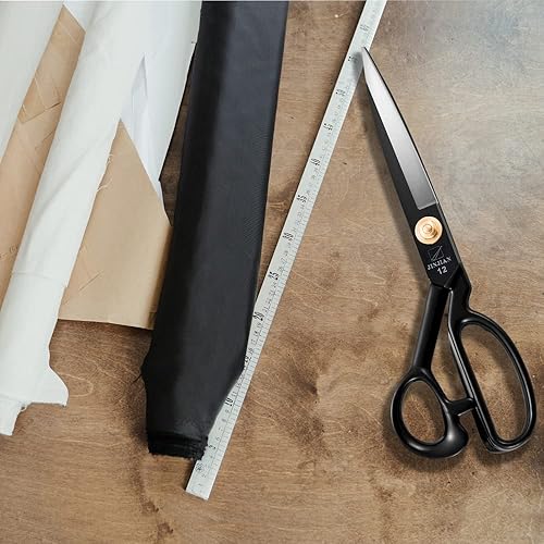 Miniatura 6 de JINJIAN Tijeras de costura, tijeras de costura de tela de 12 pulgadas, tijeras de alta resistencia, corte afilado para manualidades, sastrería,