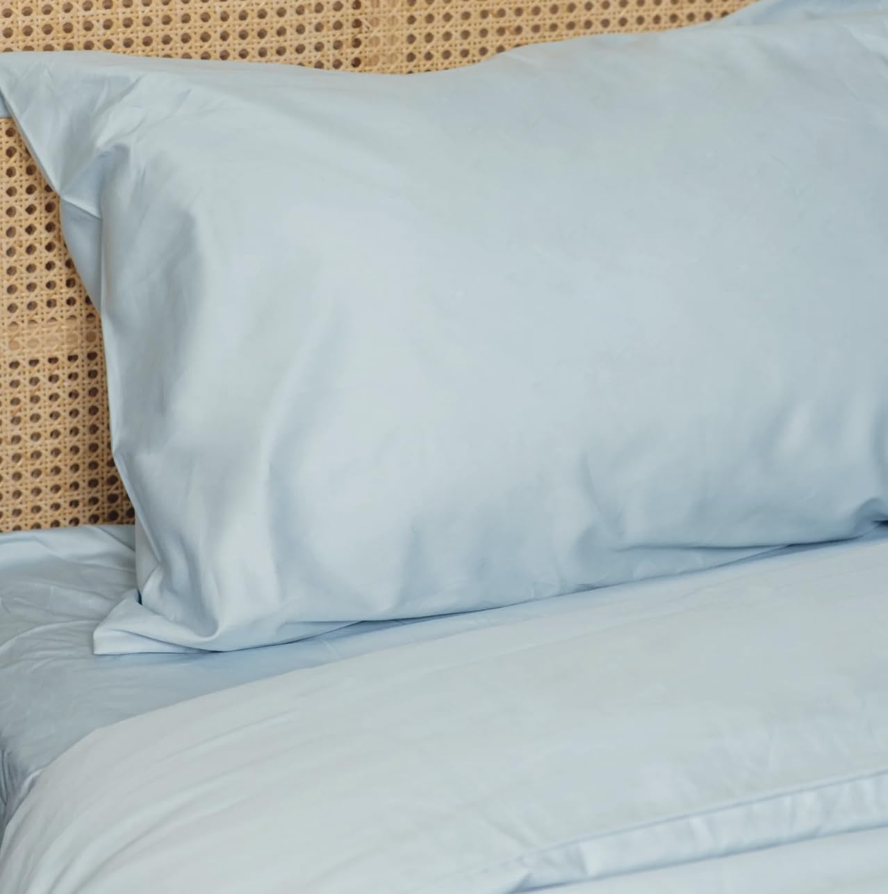 PAW BRANDS PupSheets™ Kühl-Bettwäsche-Set – Haarbeständig, Himmelblau, California King | 70% Baumwolle, 30% Eukalyptus