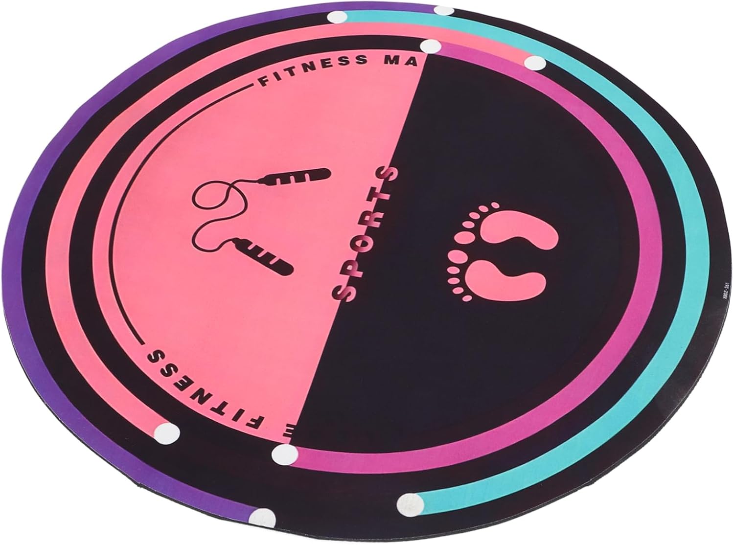 Kisangel Indoors Jump Rope Mat Nonslip Workout Pad for Fitness Soundproof and Exercise Mat Round Shape Yoga Skipping Pad for Home Gym Use