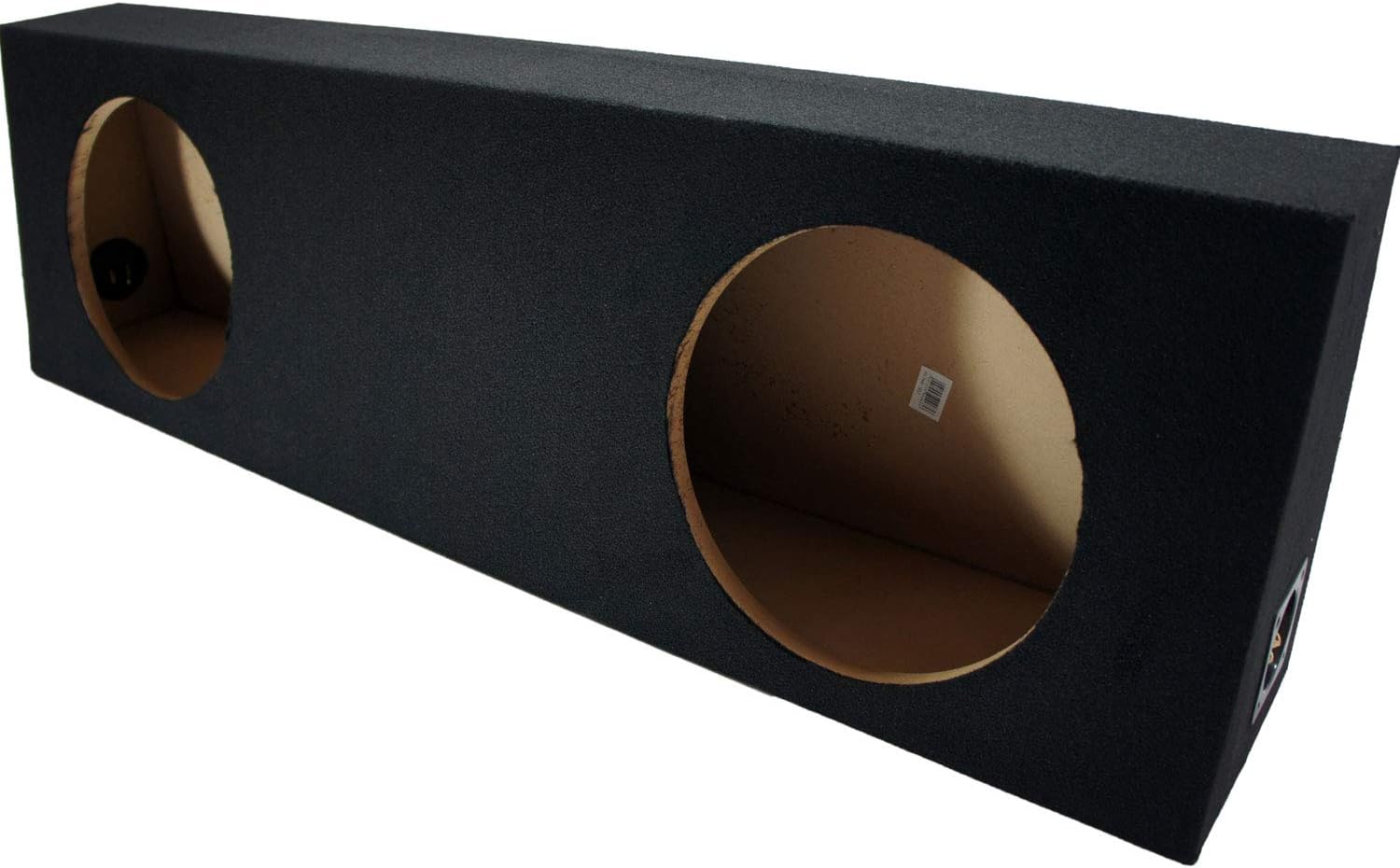 American Sound Connection Dual 12" Subwoofer Regular Standard Cab Truck Sub Box Enclosure 5/8" MDF - Black