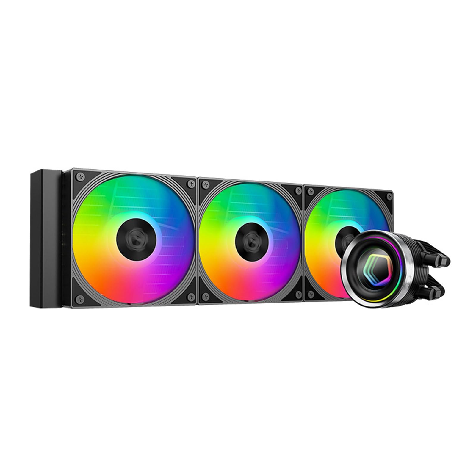 Unidad de refrigeración de agua para computadora de 360 mm que resalta la sincronización ARGB y asistencia de puerto para la tradición construye iluminación personalizable CPU refrigerador