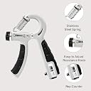 Oblivion Hand Gripper 1 Pc – Multicolour Adjustable 5KG-60KG Hand Exerciser for Finger Strengthener, Non-Slip Grip Trainer for Gym, Fitness, Rehabilitation, Portable Equipment for Home Workout (Grey) gallery image