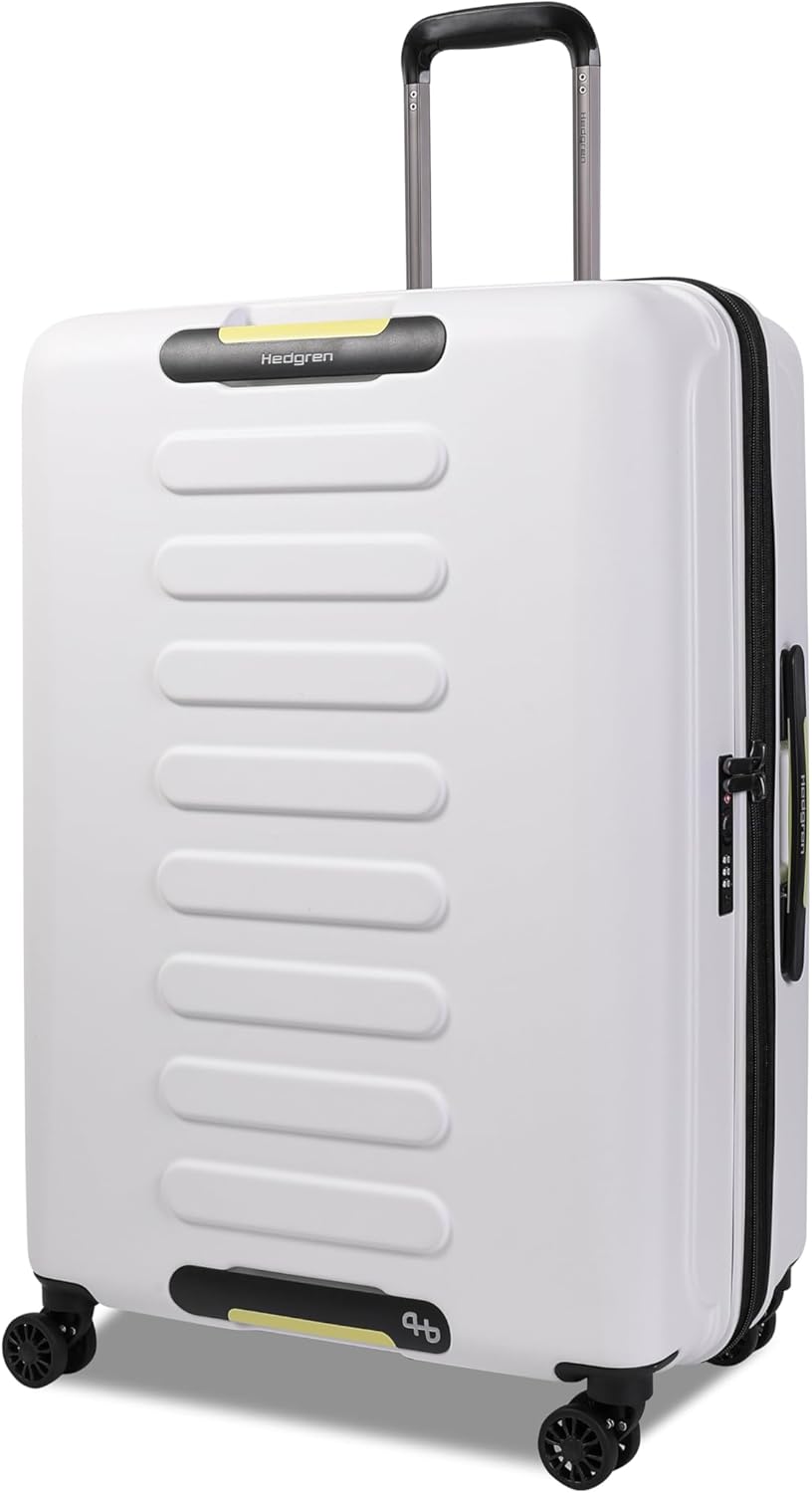Hedgren GRIP LARGE Expandable Spinner Luggage – Durable Polycarbonate with TSA Lock, Double-Coil Zippers, 4 Spinner Wheels & Multiple Handles - 29" (Vaporous Grey)