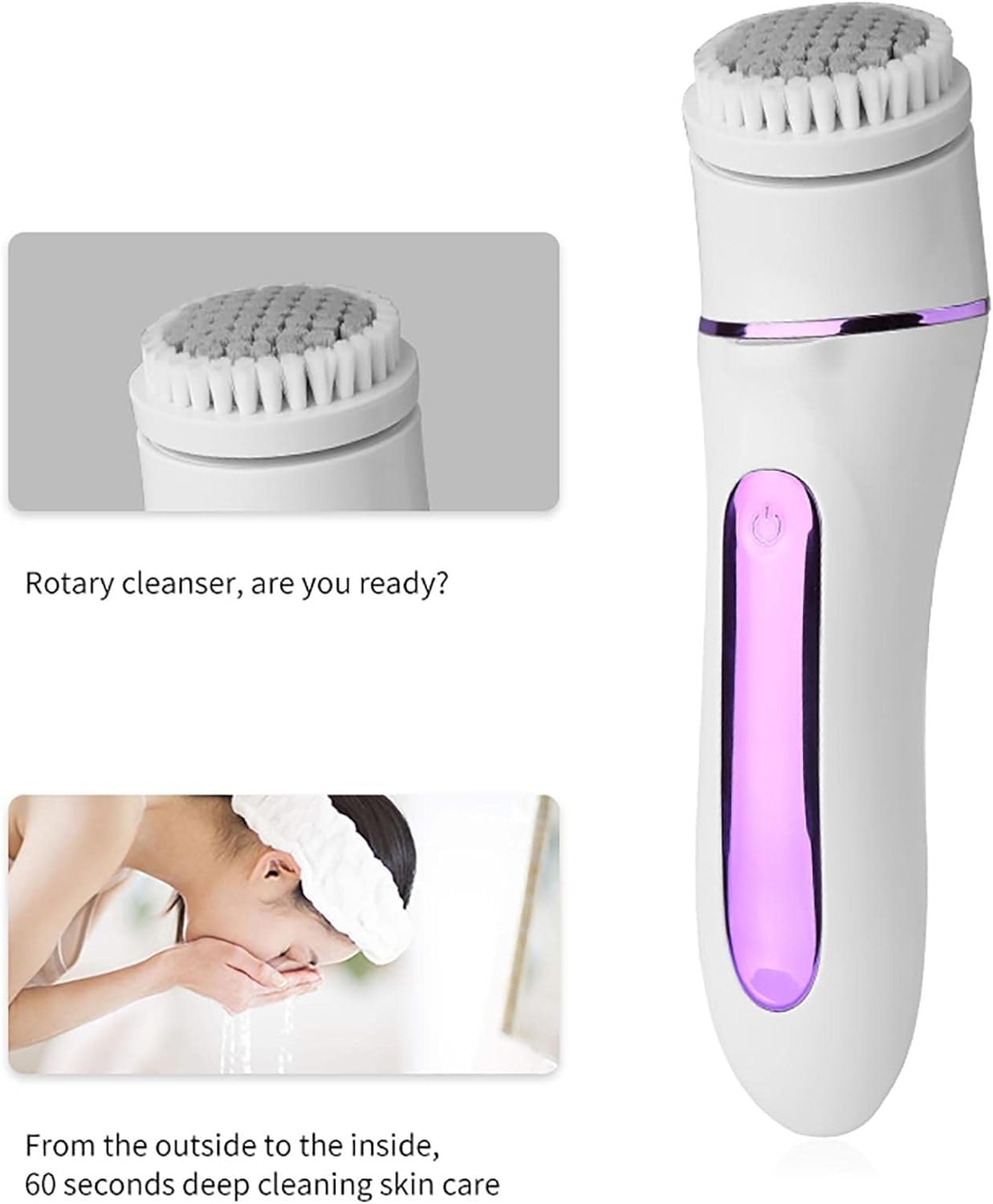 Epilatore Rasoio Trimmer - Rasoio Portatile for Rasatura Del Viso, Strumento for Rasatura Rasoio Elettrico, Rasoio Elettrico Asciutto E Bagnato for Gambe, Epilatore for La Depilazione for Donne, Siste