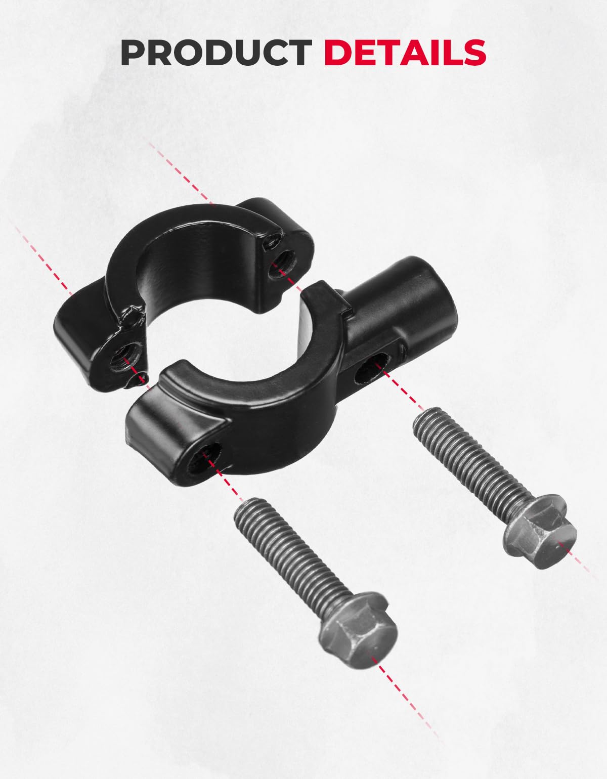 Spiegelhouder voor op 22mm stuur (M8