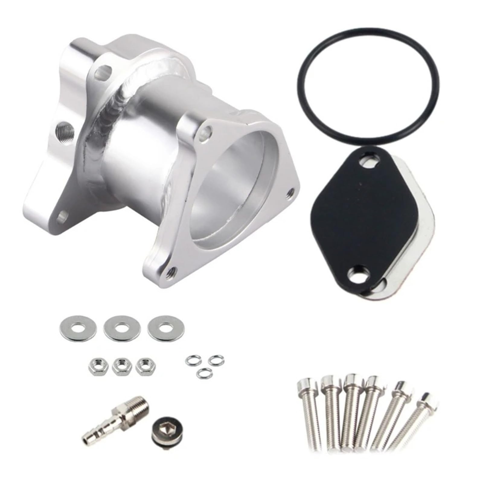 57mm 2.25inch EGR Valves Assembly for 1.9 130 160 BHP Automotive Replacement Exhaust Gas Recirculation EGR Module with gaskets(Silver)