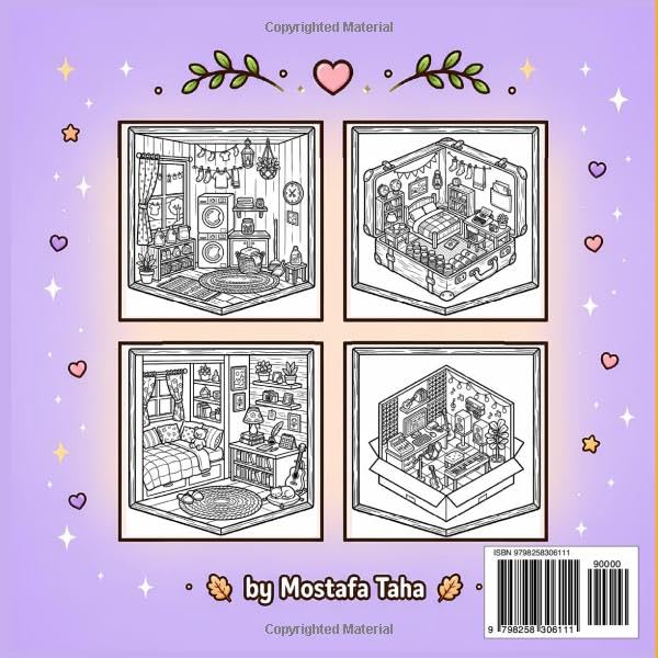 Life In A Little Box: Cozy Mini Rooms, Tiny Spaces & Relaxing Coloring Pages for Adults & Teens image 3