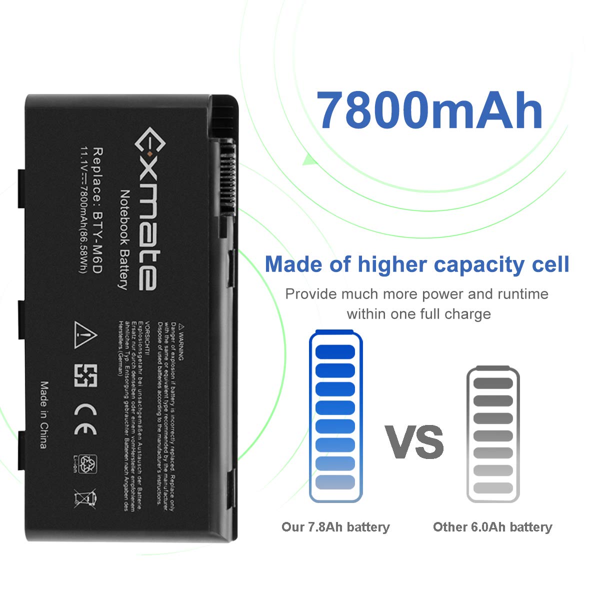 BTY-M6D Laptop Batterie Ersatz für MSI GX60 GT60 T70 GT70 GX660 GT660 GT680 GX70 GT660-003US GT660R-494US GT660-004CA GT660-448PL GT780 GT780R 0NC-007 E6603 E6630 E6603-454