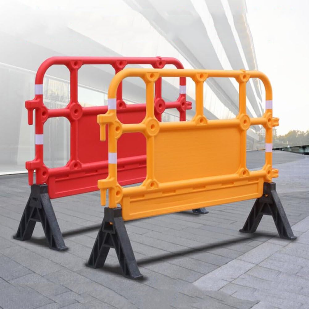 Verkehrsbarrieren, ausziehbare Mobile Sicherheitsschildabsperrung, 90 cm hohe Mobile Kunststoff-Schutzplanke, mobiler Bauzaun, Warnzaun, Straßenverkehrsabsperrung