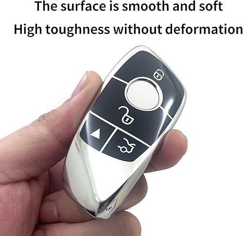 Miniatura 3 de Creativity Adecuado para llaves Mercedes Benz. La avanzada caja de llaves de TPU suave es compatible con CLS CLA GLA AMG A C E S G GLC GLE GLS M