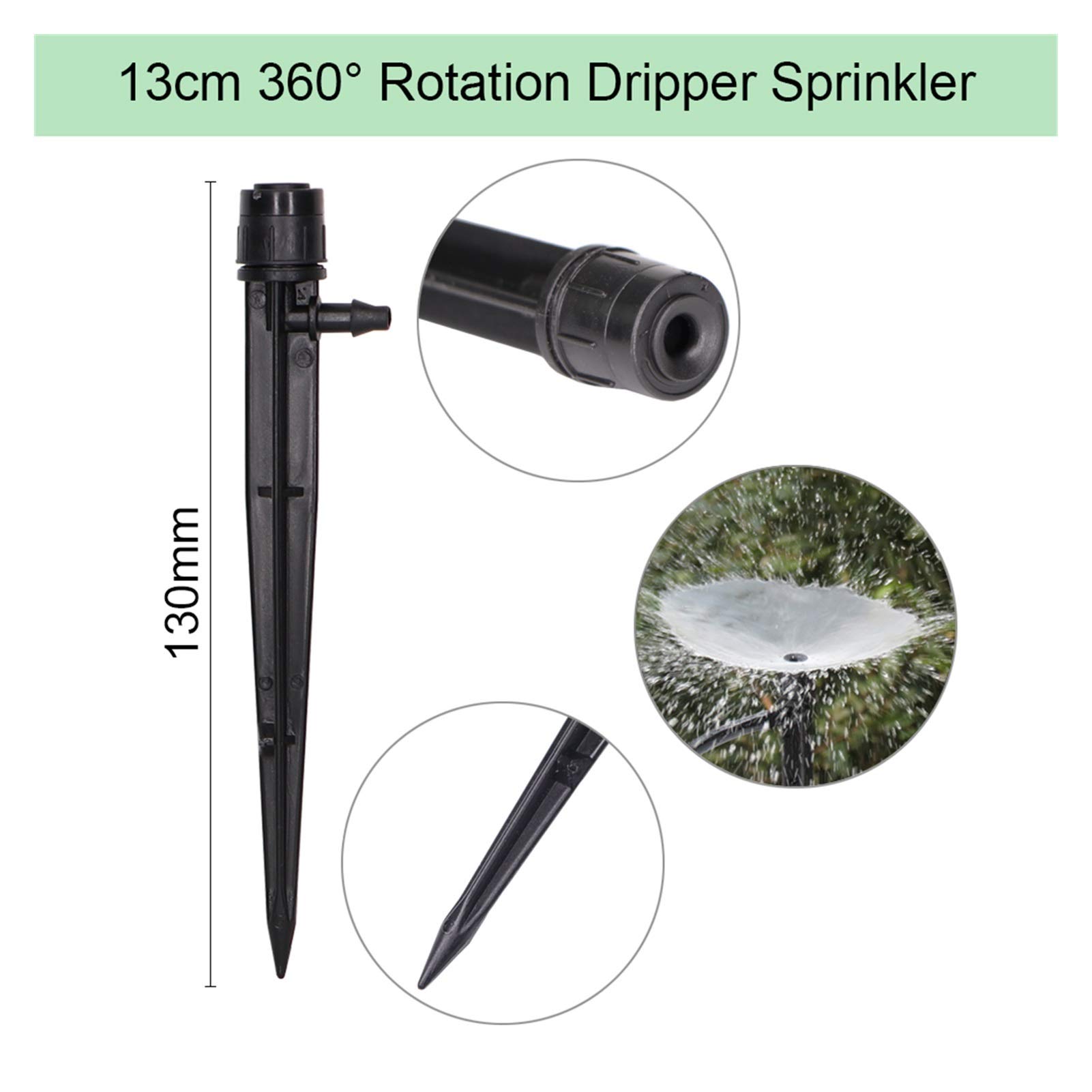 Per il giardino 90/180/360 gradi regolabile 13 cm di irrigazione per l'inserimento del ghinding di inserimento del terreno 4/7mm Giardino del tubo del tubo del tubo di annaffiatura del tubo del tubo d