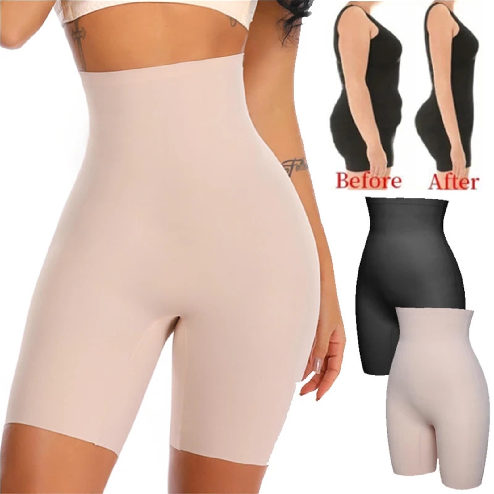 Pancera Contenitiva Mutandine Modellanti Modellanti a Vita Alta da Donna 2 Pezzi in Misto Cotone Leggero, fenomenali e Ultra Traspiranti Intimo Modellante(Black,S)