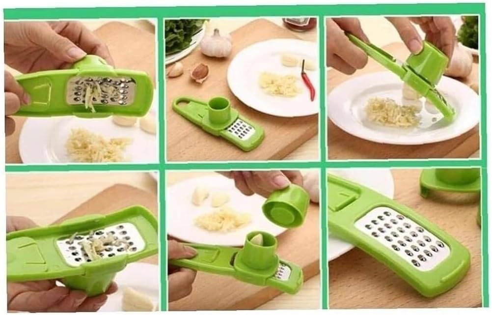 High Effective Garlic Press ，Garlic Press 2pcs Ginger Garlic Presses Grinding Grater Planer Slicer Cutter Cooking Tool Garlic Mincer Crusher