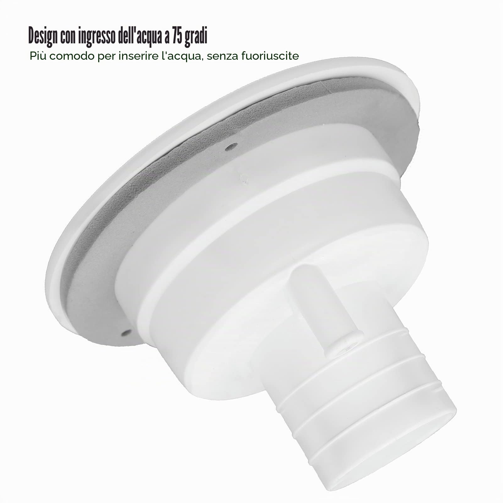 Tappo del Serbatoio, Ingresso per Camper e Caravan, Serbatoio Carburante e Acqua con 2 Chiavi (Bianco)