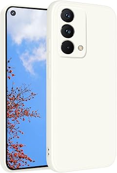 Realme GT Master Edition Silicone Purple Soft Silky Aesthetic Realme GT Master Edition Case Shockproof Square Edge Cover Thin Anti-Fingerprint White