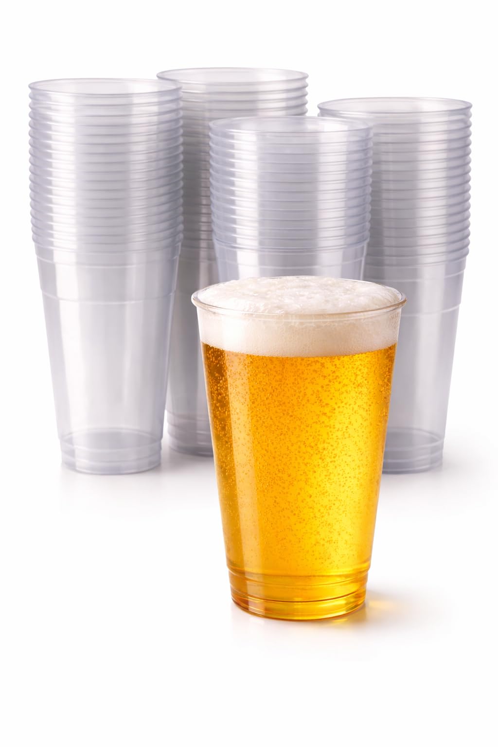 1ABOVE Disposable Plastic Cups, 660ml Clear Party Cups, Pack of 50