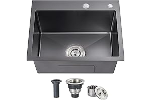 ROVOGO Single Bowl Top Mount Kitchen Sink 20"x16"