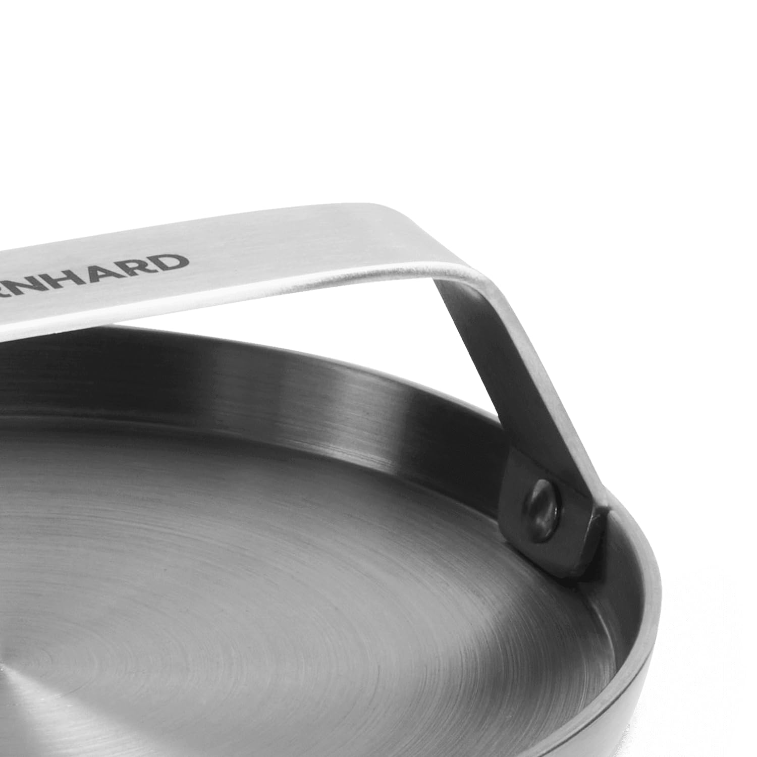 BURNHARD® Edelstahl Burger Smasher, 14 cm, Grillpresse, Hamburgerpresse, Spülmaschinenfest
