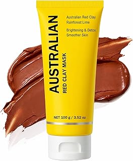 Máscara facial de arcilla roja australiana, m...