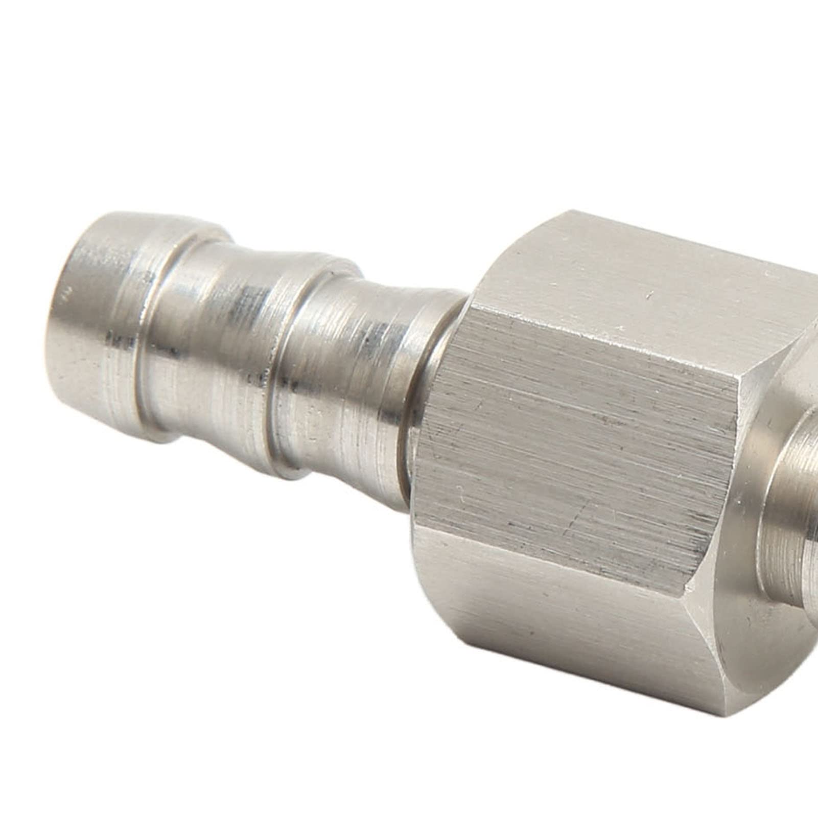 Adattatore per Manometro Pressione Carburante, Tubo Carburante Adattatore per Raccordo a T Antideformazione Porta 1/8‑27 NPT per Refrigerante Riduttori (3/8 poll)