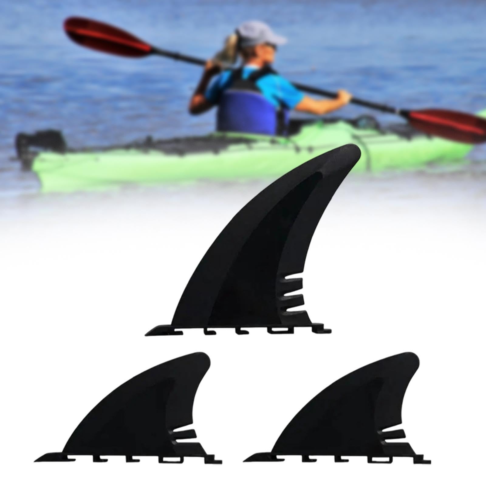 Lot de 3 Ailerons de Surf en PVC, Pièces de Rechange Légères et Universelles