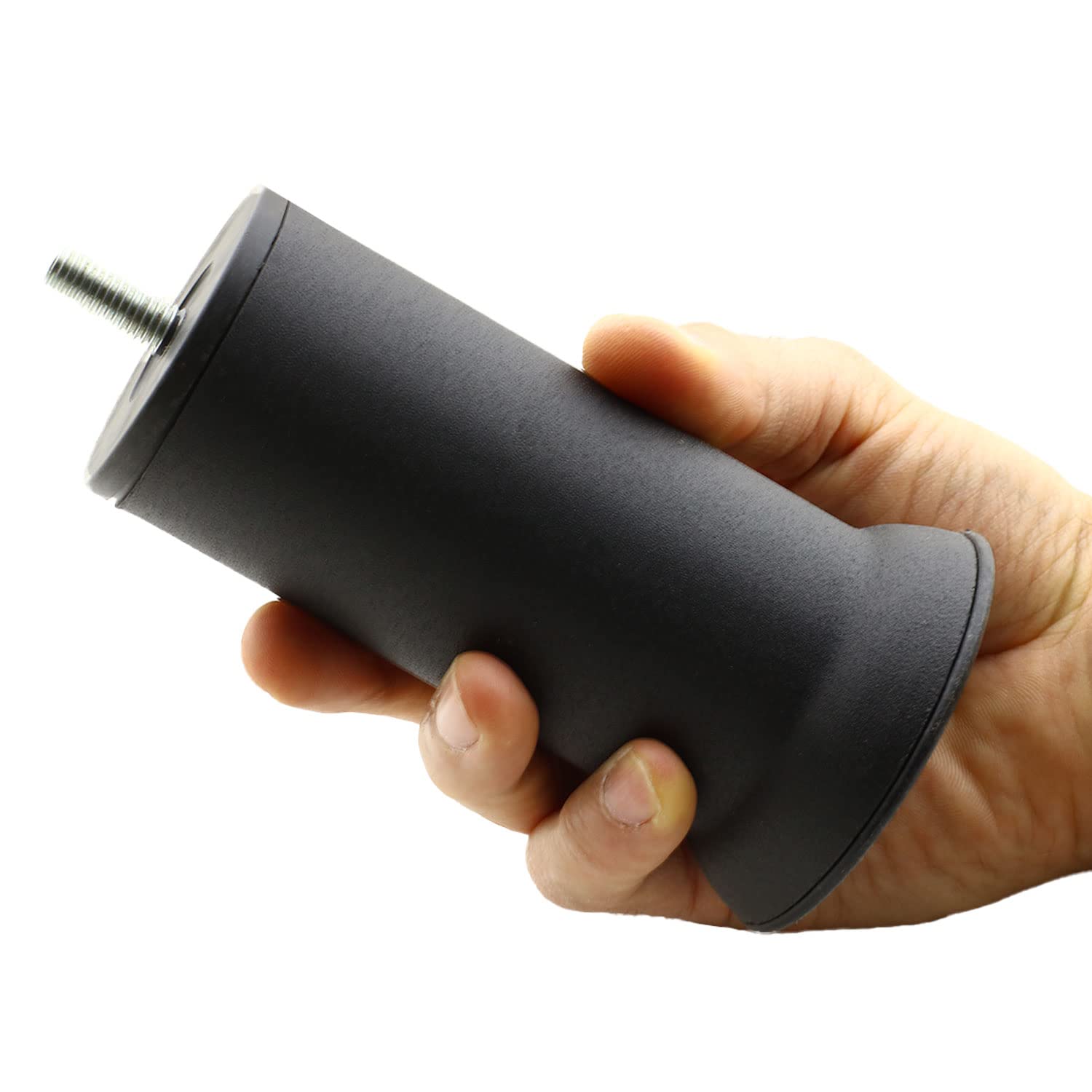 Badem10 Mobilya Baza Metal Kanepe Koltuk Destek Ayağı M8 Civatalı İnce Diş Siyah Metal Ayak 12 cm (12 ADET)