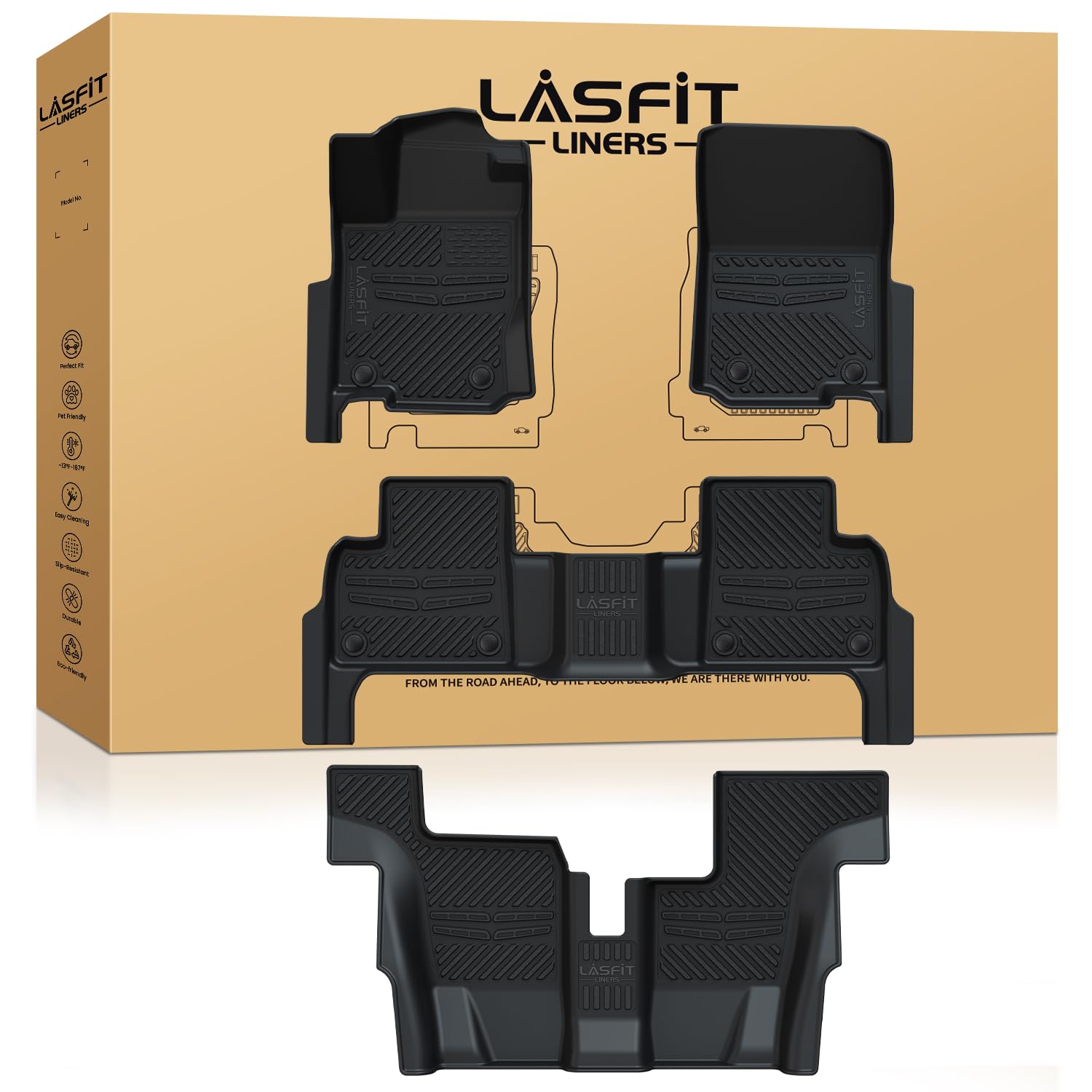 LASFIT Floor Mats for Mercedes Benz GLS 2017-2019 &amp; GL 2013-2016