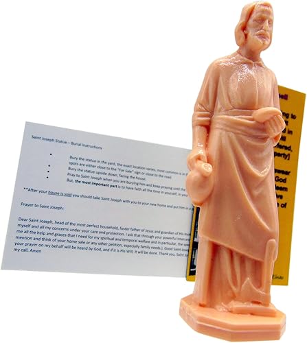 Miniatura 3 de St Joseph Statue Home Selling Kit con tarjeta magnética sagrada para refrigerador con tarjeta de instrucciones Paquete de Santo Patrono Inmobiliario